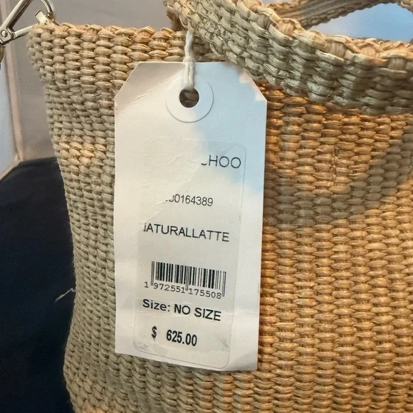 Jimmy Choo Tan Woven Tote Bag - Picture 7 of 9